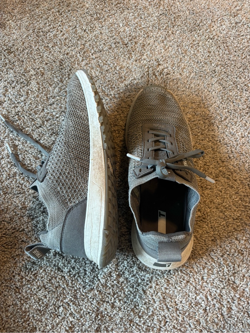 Men's Casual Knit Lace-Up Sneakers in Taupe